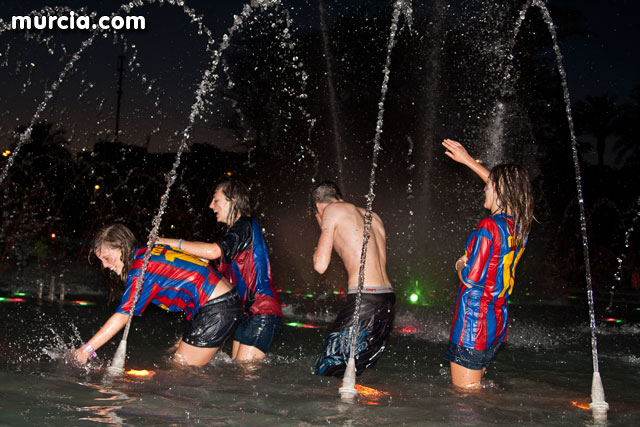 Celebracin del ttulo de Liga. FC Barcelona. Murcia 2010   - 7