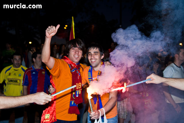 Celebracin del ttulo de Liga. FC Barcelona. Murcia 2010   - 8