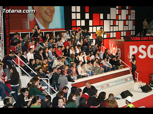Mitin central de campaña PSOE Zapatero en Murcia - Elecciones 2008 - 34