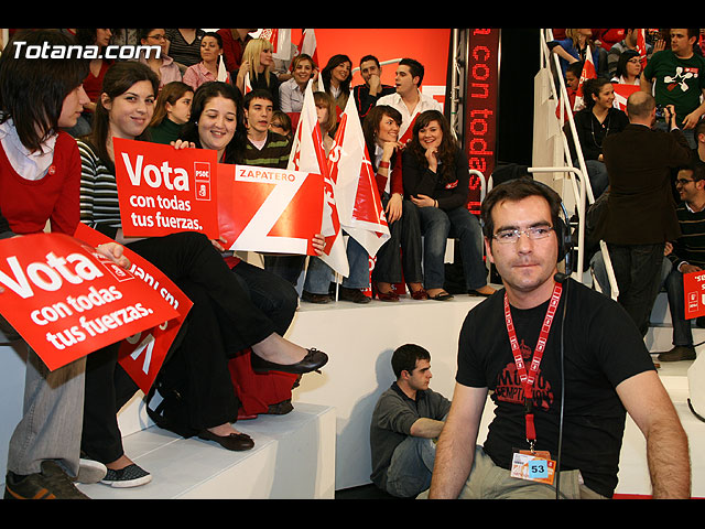 Mitin central de campaña PSOE Zapatero en Murcia - Elecciones 2008 - 75