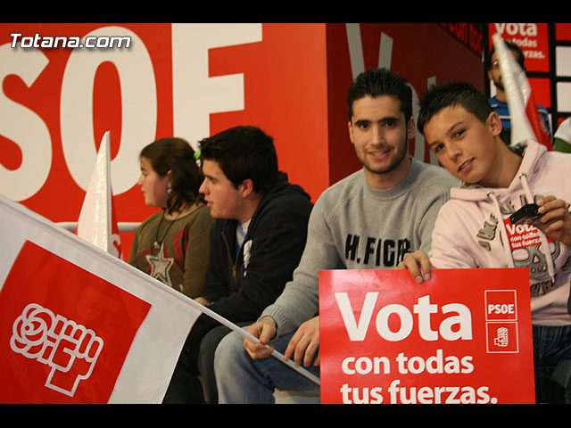 Mitin central de campaña PSOE Zapatero en Murcia - Elecciones 2008 - 99
