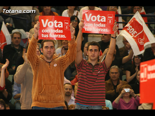 Mitin central de campaña PSOE Zapatero en Murcia - Elecciones 2008 - 188