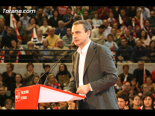 Mitin central de campaña PSOE Zapatero en Murcia - Elecciones 2008 - 196
