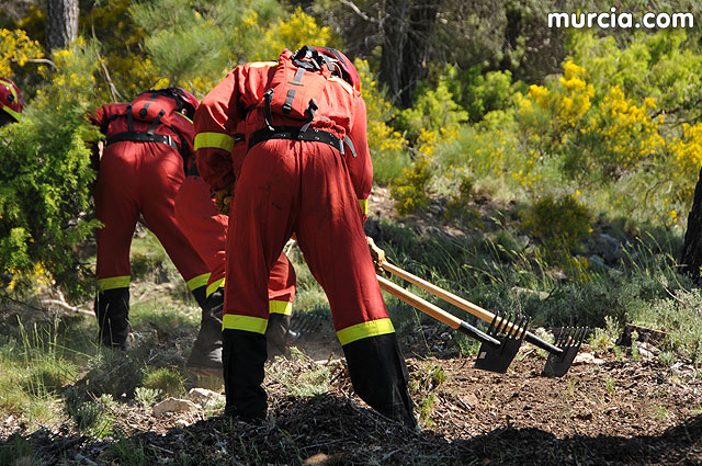 Doscientos efectivos en Sierra Espuña participaron en un simulacro de incendio - 145