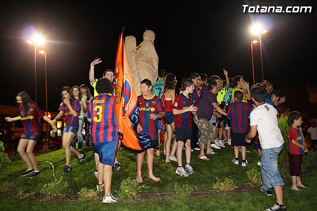 Celebracin de la victoria del FC Barcelona frente al Manchester en la final de la Liga de Campeones - 100