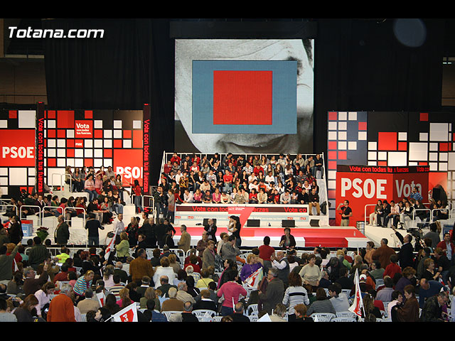 Mitin central de campaña PSOE Zapatero en Murcia - Elecciones 2008 - 10