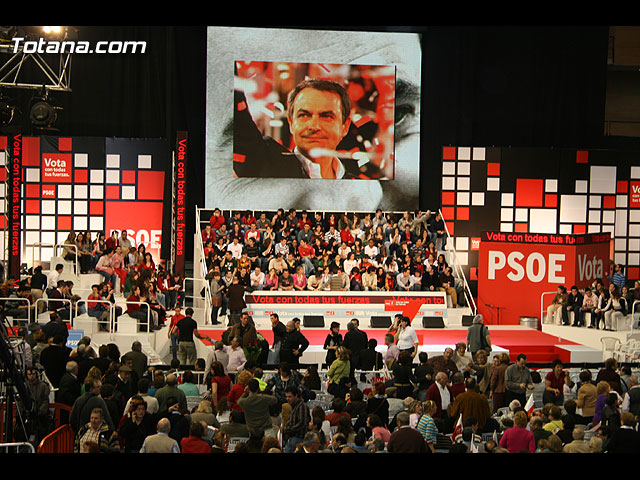 Mitin central de campaña PSOE Zapatero en Murcia - Elecciones 2008 - 18