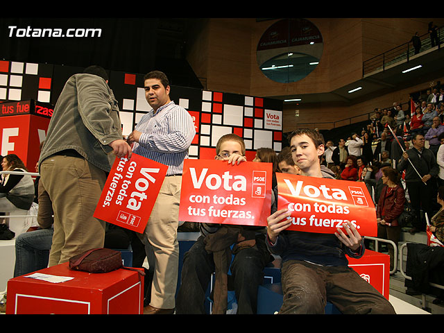 Mitin central de campaña PSOE Zapatero en Murcia - Elecciones 2008 - 58