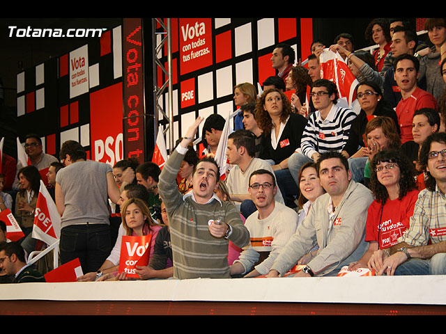 Mitin central de campaña PSOE Zapatero en Murcia - Elecciones 2008 - 64
