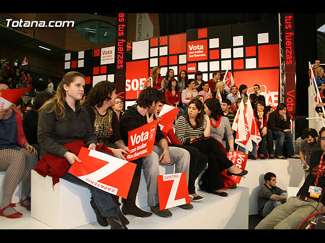 Mitin central de campaña PSOE Zapatero en Murcia - Elecciones 2008 - 72