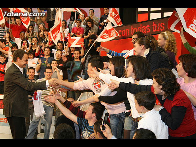 Mitin central de campaña PSOE Zapatero en Murcia - Elecciones 2008 - 223