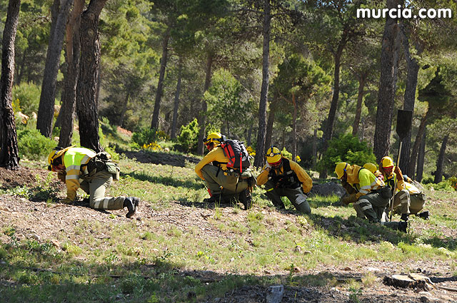 Doscientos efectivos en Sierra Espuña participaron en un simulacro de incendio - 129