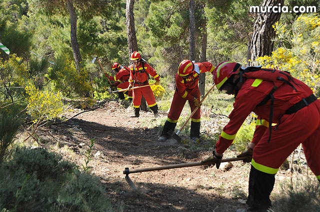 Doscientos efectivos en Sierra Espuña participaron en un simulacro de incendio - 155
