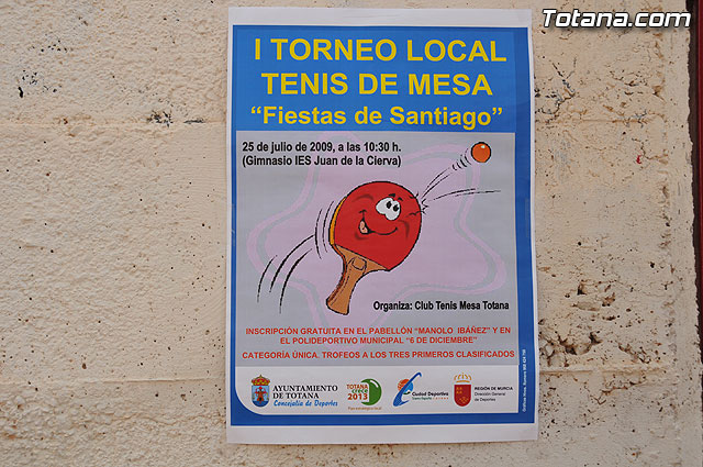 I Torneo local Tenis de Mesa - Fiestas de Santiago 2009 - 1
