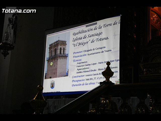 Inauguracin de las obras de rehabilitacin de la Torre de la Parroquia de Santiago El Mayor de Totana - 16