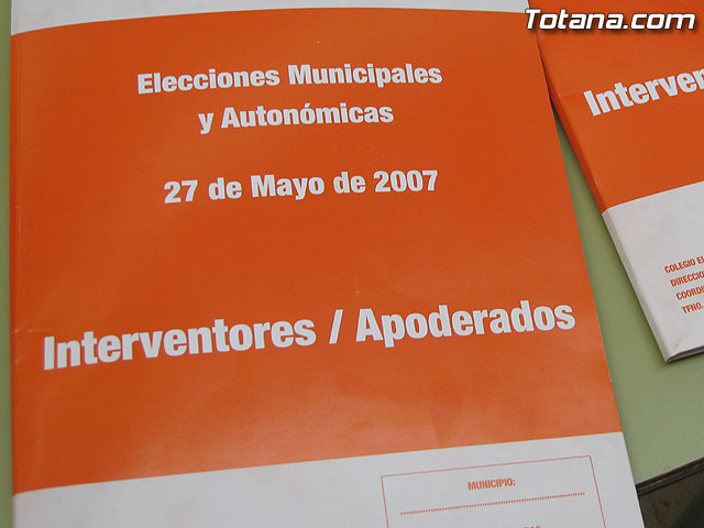 Votaciones. Elecciones municipales y autonmicas. 27 de Mayo de 2007 - 29